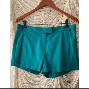 Lynie N.B. Stretch cotton shorts in teal